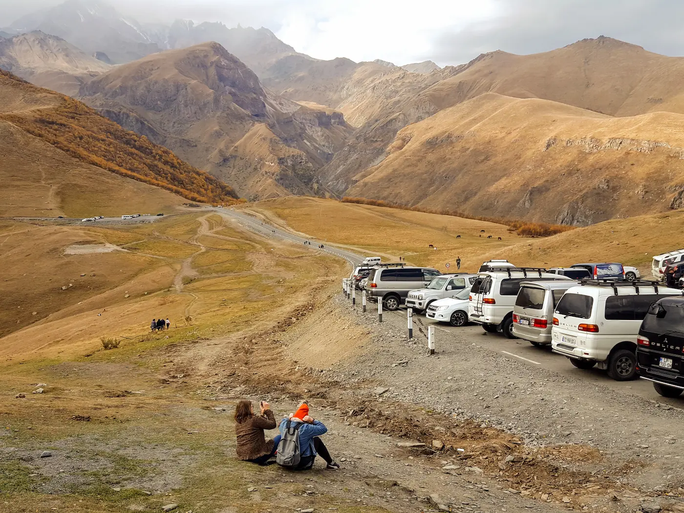 Delica-Taxis in Kazbegi