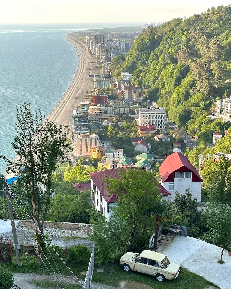 Blick auf die Strände von Kvariati und Gonio