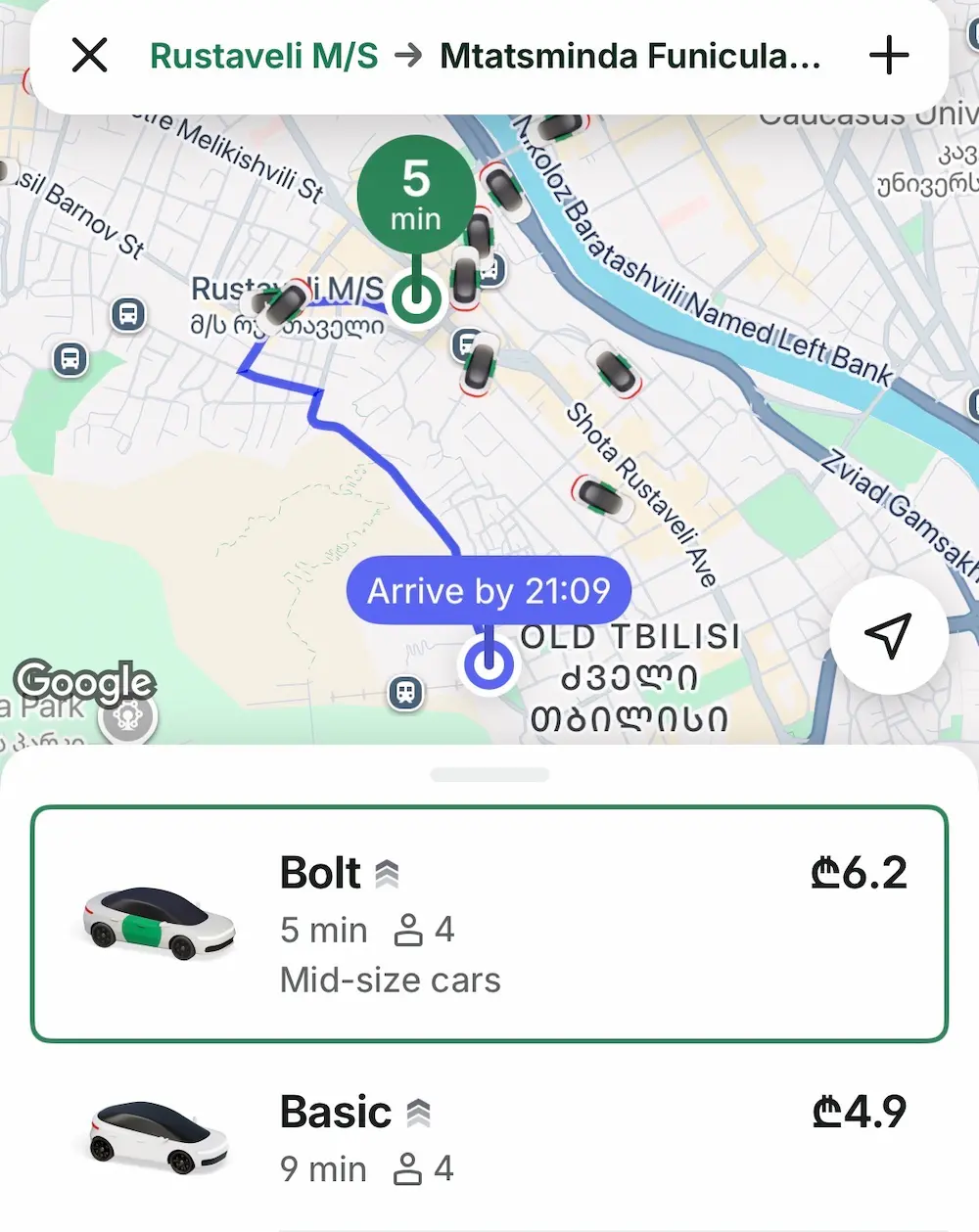 Taxi in Tiflis: günstige Preise